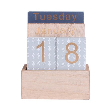 Kreativ Kalender Træ Evighedskalender Retro Stil