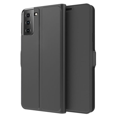 Sileä ja ohut premium-PU-nahkakotelo Samsung Galaxy S23 - Musta