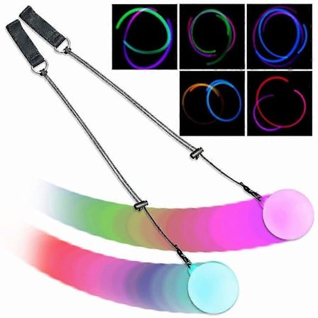 LED Glow Poi Kastballer for magedans håndrekvisitter - Flerfargede lys