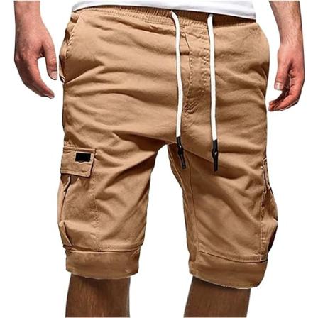 IC Herr Cargo Shorts, Herrasommarvapaa-ajan Casual Patchwork Taskut Yhdistelmä Urheilutyökalut Shortsit Housut