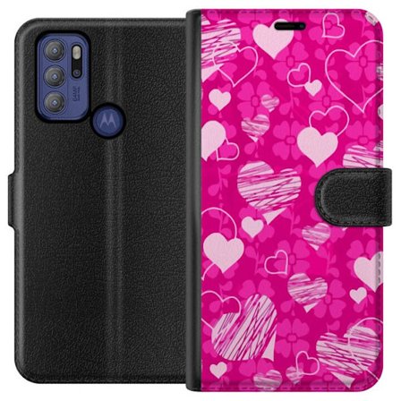 Yhteensopiva Lompakkokotelo Motorola Motorola Moto G60S PopSydänKuviointi