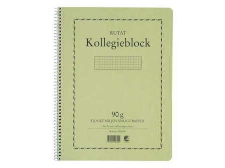 Kollegieblock A4 90g 70 blad rutat Träfritt papper - Lyreco - Kontorsmaterial - Block och anteckningsböcker - Kollegieblock