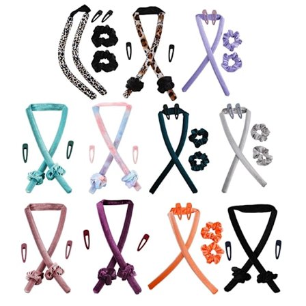 Q1QD Heatless Hair Curlers for Long Hair to Sleep in Overnight No Heat Curls Headband Rollers Curling