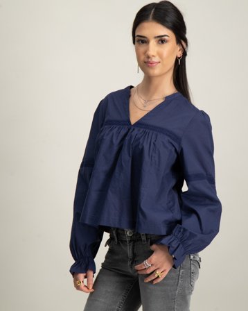 RYVLS Lace Blouse Blå Topper/Bluser Jente - Kids Brand Store