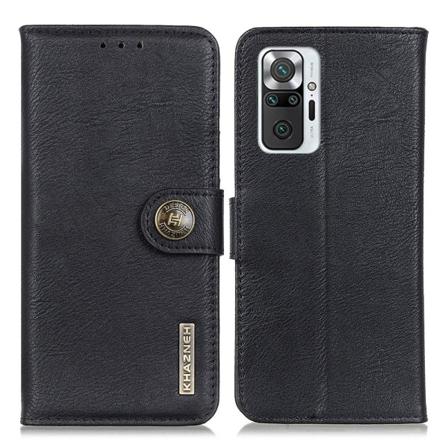 Xiaomi Redmi Note 10 Pro - Khazneh Läder Fodral - Svart Svart