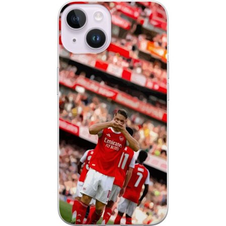 Kompatibelt Mobildeksel til Apple iPhone 15 Arsenal fotball – Martin Ødegaard målfeiring i rød drakt