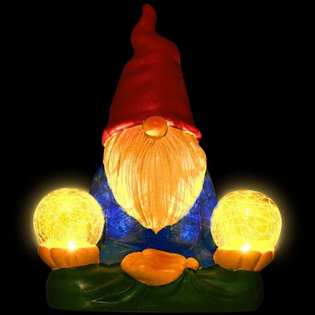 Statuer Have Dekorationer Solcelle Lys Statue Udendørs Sjov Have Yard Dec