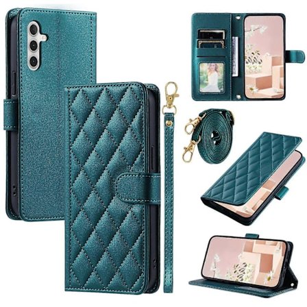 Wallet Case med Rhombus-mønster i PU-læder til Samsung Galaxy A16 4G/5G