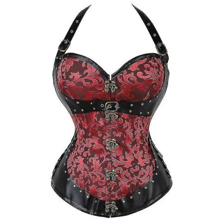 Tflycq Steampunk korsetit ja rintakehät Vintage korsetti Sexy Bustier Top goottilainen naisten Overbust Riimu 12 terästä luuta laihduttava waist 