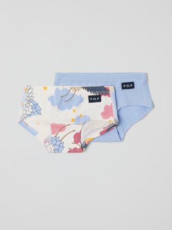 Polarn O. Pyret 2-pack hipstertrosor - 98|104 - barnkläder - white