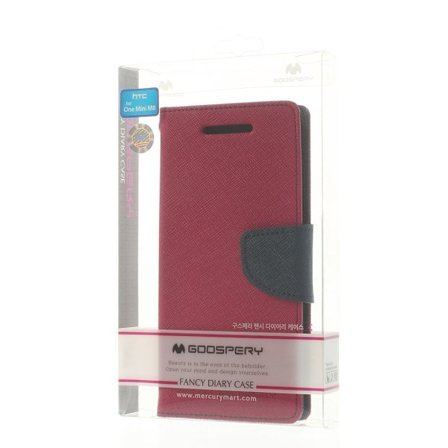 Mercury (Het Rosa / Mörk Blå) HTC One Mini 2 Flip-Fodral