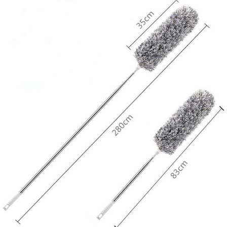 Go Go Gadget - Dammtorkare: Utdragbar, Tvättbar, Flexibel, 360° Roterbar - Grå - 80-240cm