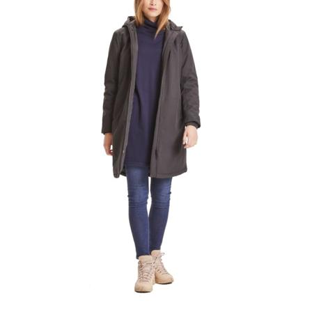 Knowledge Cotton Apparel Women's Climate Shell Jasmine Soft Shell Parka Women synthetic-lined parkas Black XS