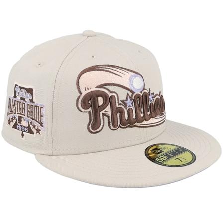 New Era - Philadelphia Phillies Highland Ridge 59FIFTY Phiphico All Star Game 96 Stone Fitted Fitted Beige Cap - MLB @ Hatstore