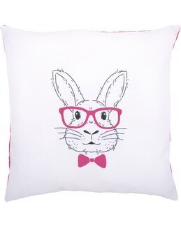 Broderikit Pude Rosa kanin - Vervaco