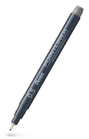 PENTEL Fineliner Pointliner 0,5mm grå - Lyreco - Kontorsmaterial - Pennor - Finelinerpennor