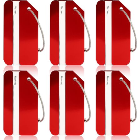 6 Pak Metal Bagagemærker til Kufferter, Vandtætte Bagagemærker til Kufferter, Navne-ID-kort Bagagemærker til Fam