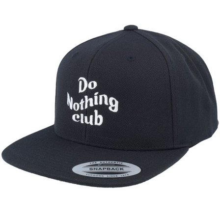 Iconic - Svart snapback Keps - Do Nothing Club Black Snapback @ Hatstore