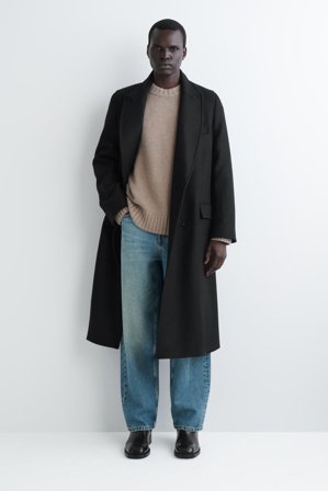 COS Men's Maglione Girocollo Chunky In Cashmere in Beige