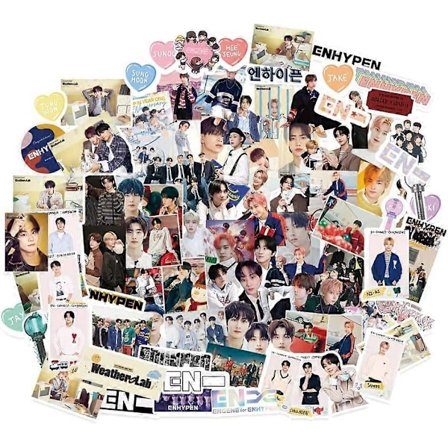 ENHYPEN 100-paknings klistremerker ENHYPEN 2022 Season's Greeting-klistremerke Tegneserieklistremerke Weather Lab-klistremerke for fans{HH}