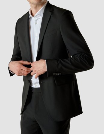 Shaping New Tomorrow - Essential Blazer - Black - Slim Fit - Herre - Størrelse XXL