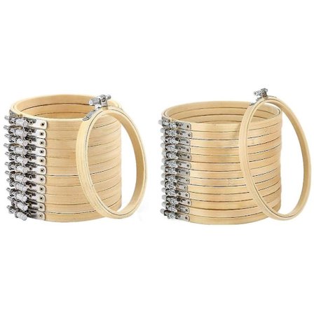 14 kpl 6 tuuman ompelurenkaita irtotavarana + 12 kpl 4 tuuman ompelurenkaita irtotavarana