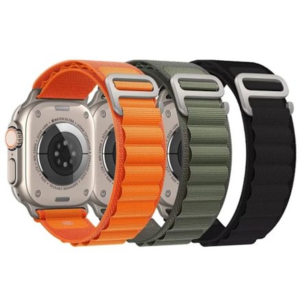 3-pakning Kompatible Apple Watch-reimer, Tekstilsløyfe Titanium G-krok Nylon Sportsarmbånd for Iwatch Series 8/7/6/5/4/3/2/1/SE ...