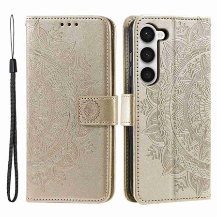 SKALO Samsung S23 Mandala Flip Cover - Guld