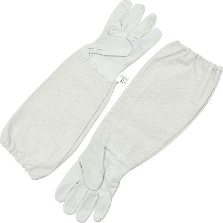 Gede læder biavl handsker med ventilerede lange ærmer til