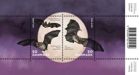 Danmark - Danske flagermus - Postfrisk miniark