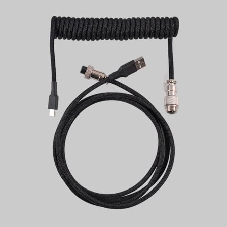 Mekaniskt tangentbord Loop USB-tangentbordskabel SVART