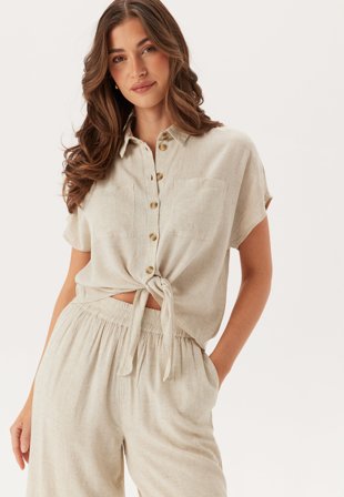 Pieces-Pcpia Ss Tie Shirt Wvn Noos-S