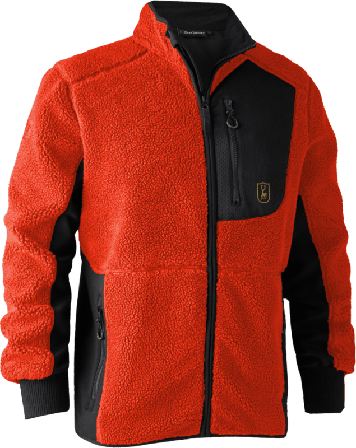 Deerhunter Men ́s Rogaland Fiber Pile Jacket Mid layer tops Orange XXL