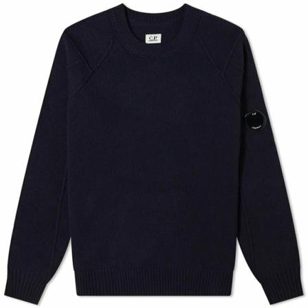C.p. Company, Arm Lens Crew Knit Blauw, Heren, Maat:XL