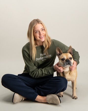 Peak Performance Jr Original Crew Zielony Swetry Dziewczyna - Kids Brand Store