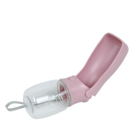 Bärbar Hundfällbar Vattenflaska För Utomhusbruk För Husdjursvatten Pink 550ml