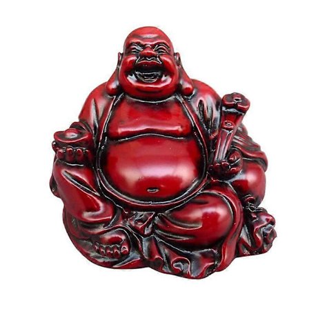 Skrattande Buddha Maitreya Hartsstaty 6,5 cm Stor Feng Shui Figurin Heminredning