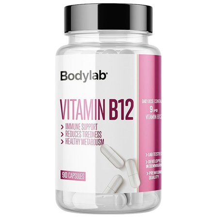 Bodylab Vitamin B12 90 kaps., Helse & Madvarer, B-vitamin, B12 Vitamin
