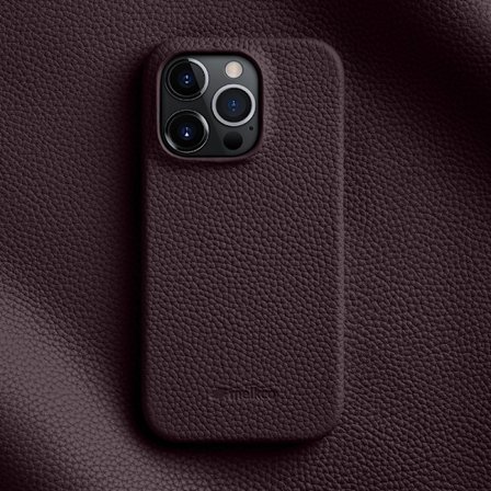 Skal för iPhone 14 Pro lila läder anti-fall