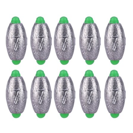 10st 5 storlekar Avtagbara Split Shot Sänkers Vikter Fiske Sänk Tackle Kit