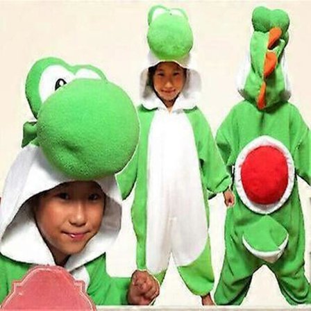 Yoshi Børne Pyjamas Heldragt Tegneserie Halloween Kostume