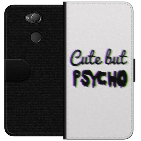 Kompatibel Tegnebogsetui til Sony Xperia XA2 Rainbow-farvet legetøjsfigur med et glad ansigt og farverige cirkler i en legesyg studieillustration