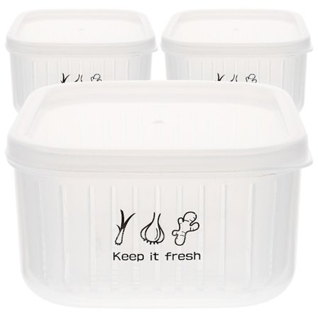 3 st Förvaringslådor för Mat, Frukt, Kylskåp, Förvaring i Kylskåp, Matlådor, Konserveringslådor