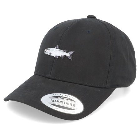 Skillfish - Svart adjustable Keps - Salmon Fish Waxed Black Adjustable @ Hatstore