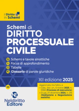 Schemi di Procedura civile 2025. II edizione aggiornata al I e al II Correttivo Cartabia. Maggio 2025 Claudio Di Cara