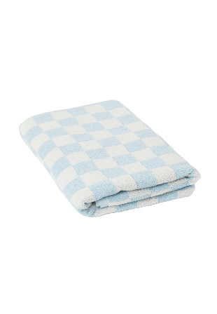 Åhléns Home Rutig handduk JERKA 70x140 cm Badrumstextilier Blå ONESIZE