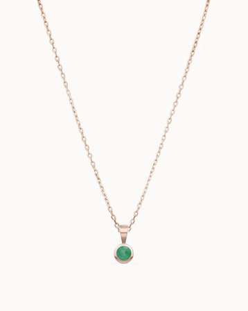 Halsband med månadssten i 18K Roséguld