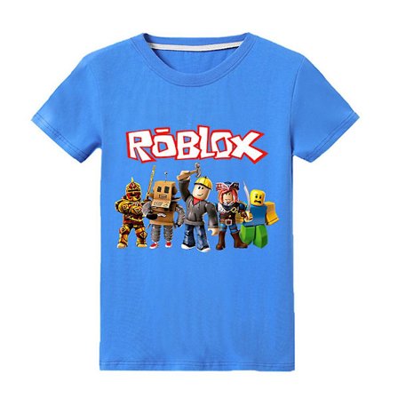 Lasten Pojat Roblox Print T-paita Lyhythihainen Toppi Kesä Tee Paita Crew Neck Vaatteet