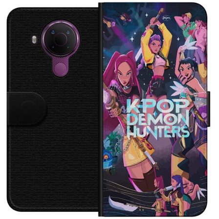 Kompatibelt Plånboksfodral till Nokia Nokia 5.4 Kpop Demon Hunters Full Team Idol Slagsmål Scenblad Magisk Kraft