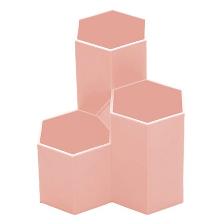 Sminkborsthållare Organizer, 3 fack plast